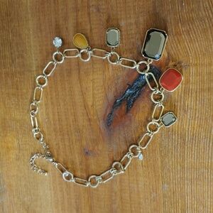 Chain Necklace with Gems